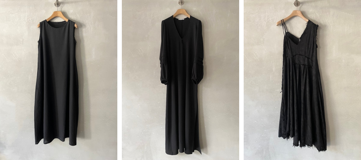 Abito elegante nero estivo, capo iconico senza tempo marina lari