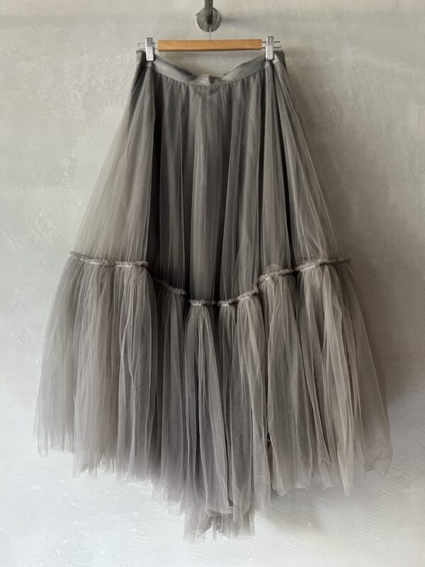 gonna lunga tulle grigio marc le bihan