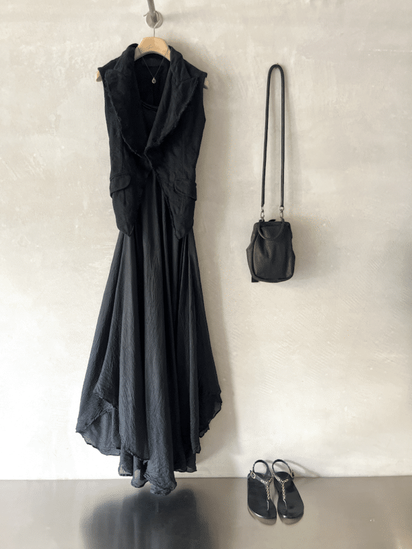 black silk dress marc le bihan