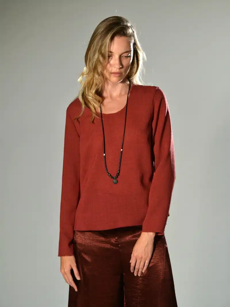 blusa top rosso marina lari