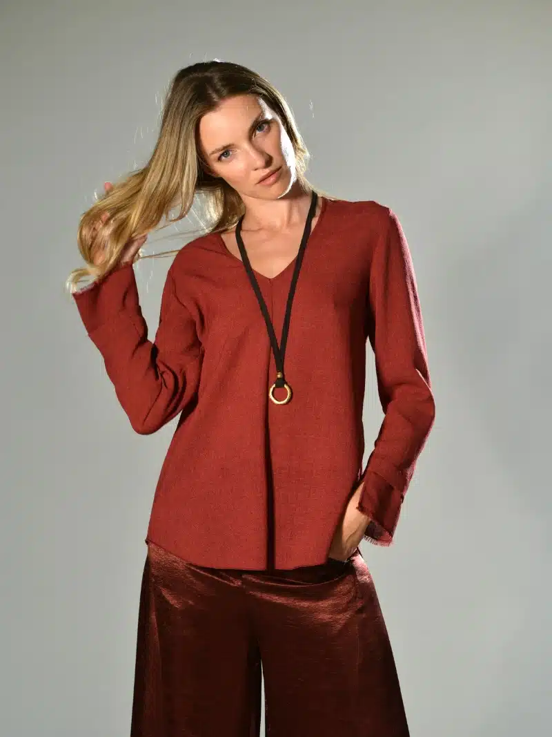 blusa top rosso marina lari