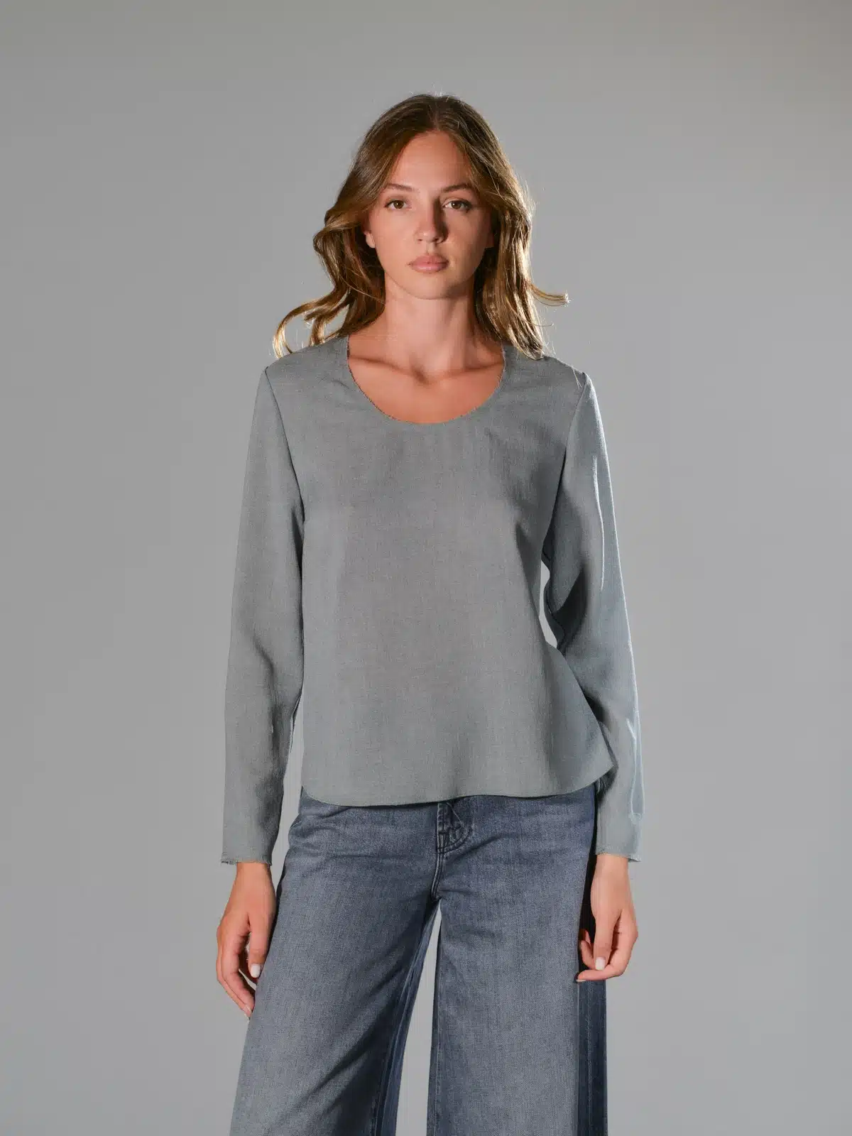 blusa top verde salvia marina lari 1