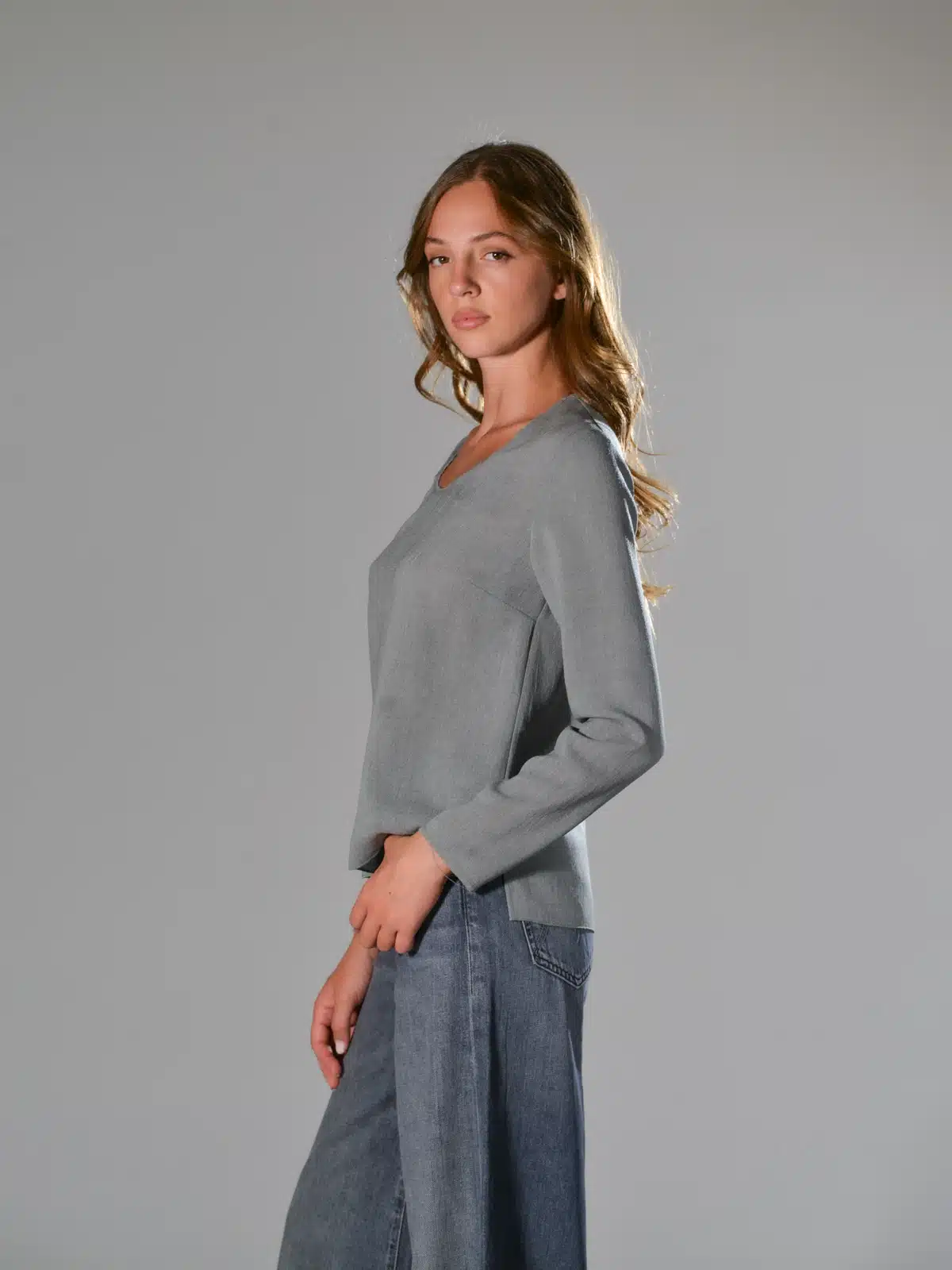 blusa top verde salvia marina lari 2