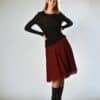 Flat pleated skirt
