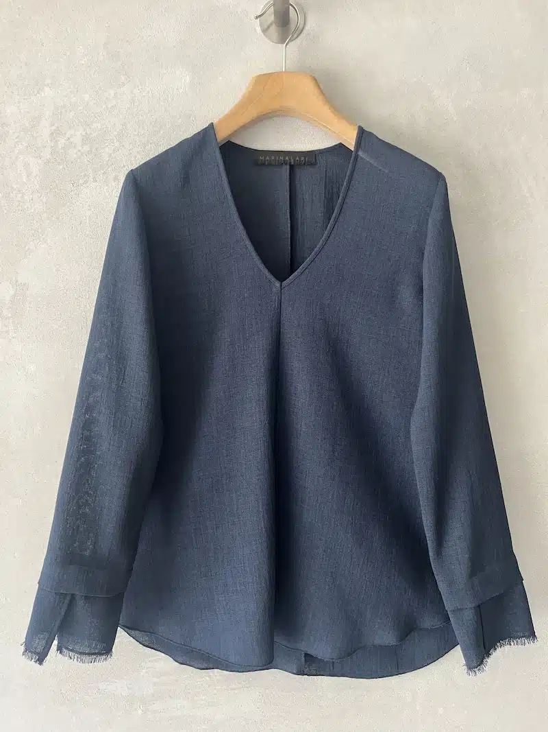 top blusa blu marina lari