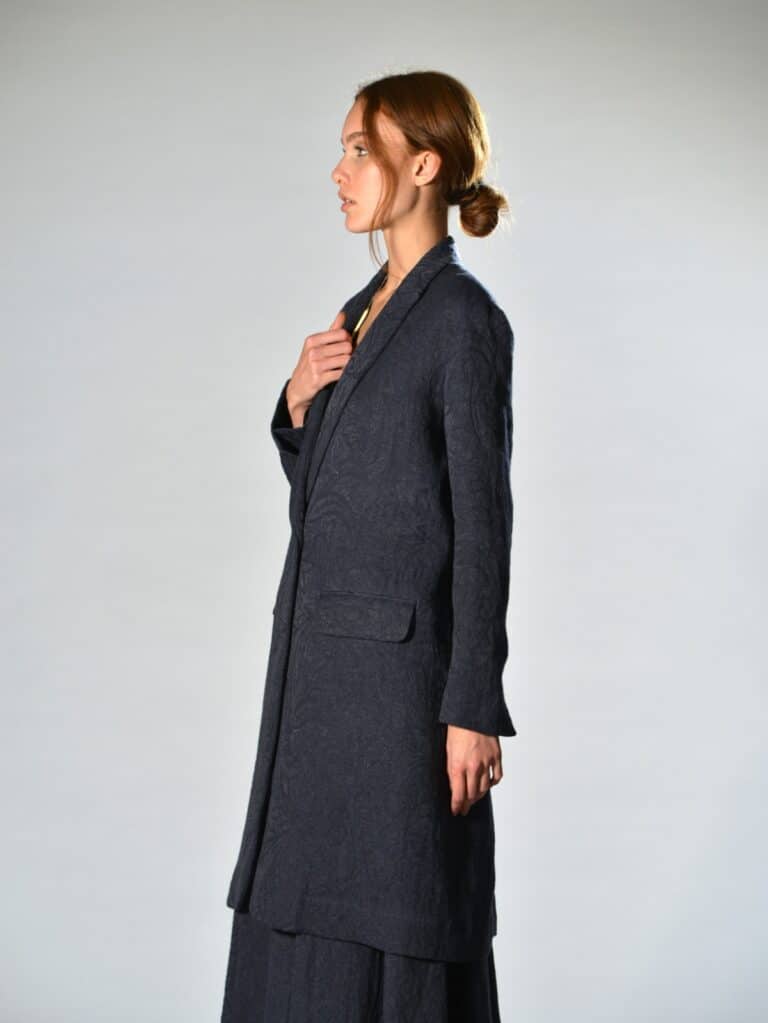 cappotto oversize grigio blu marina lari 1