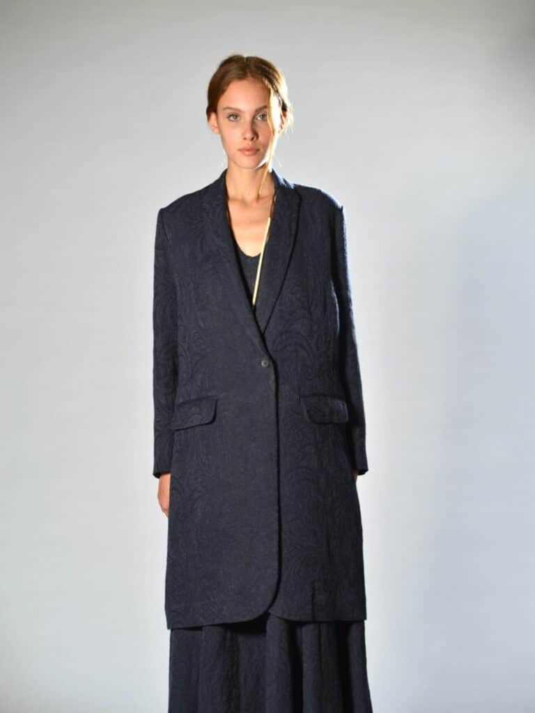 cappotto oversize grigio blu marina lari