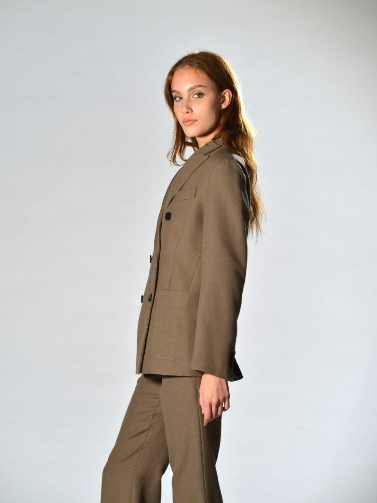 giacca doppio petto beige marina lari 1