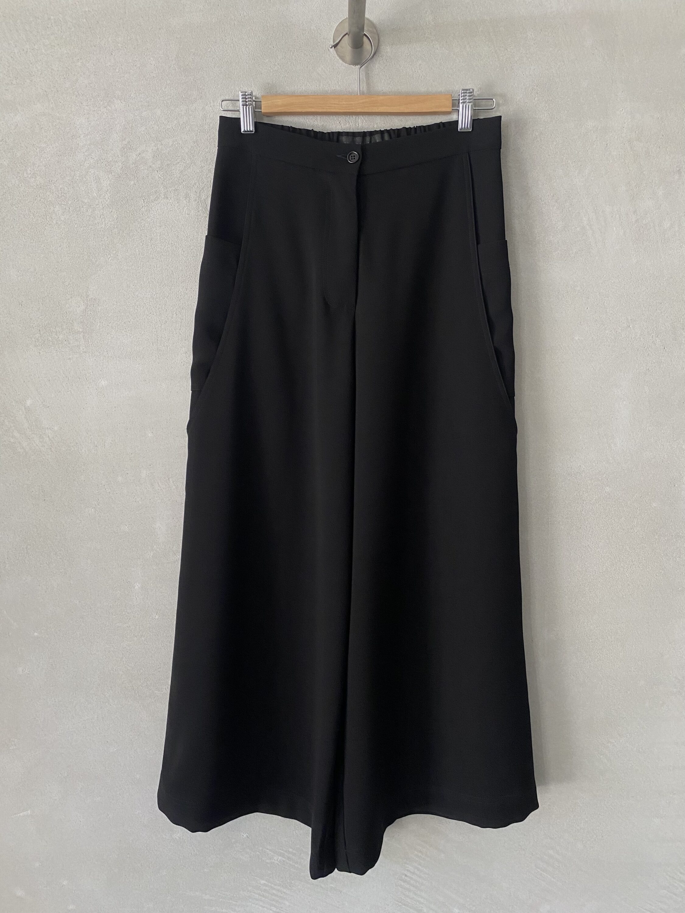 pantaloni oversize gamba larga nero marina lari