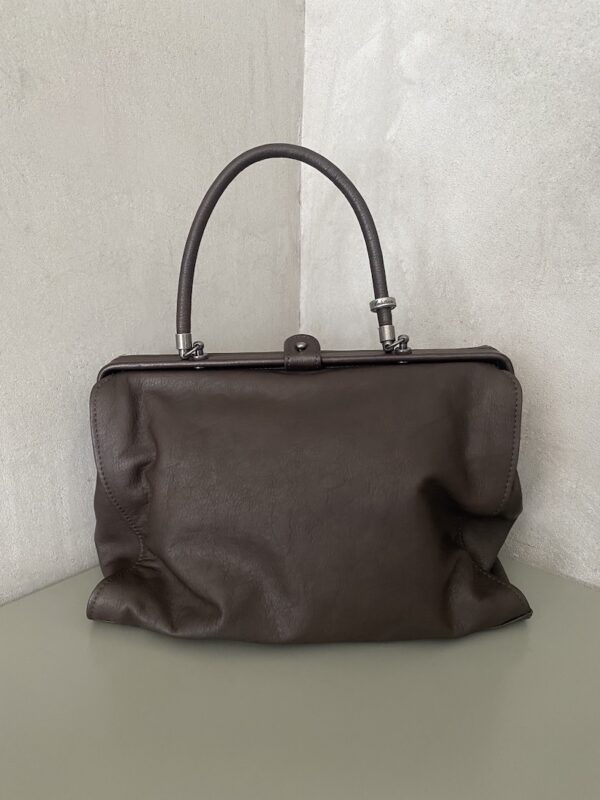 borsa a spalla pelle marrone christian peau
