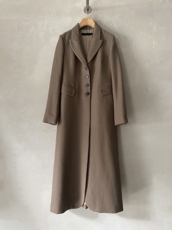 cappotto lungo lana cotone fango marina lari