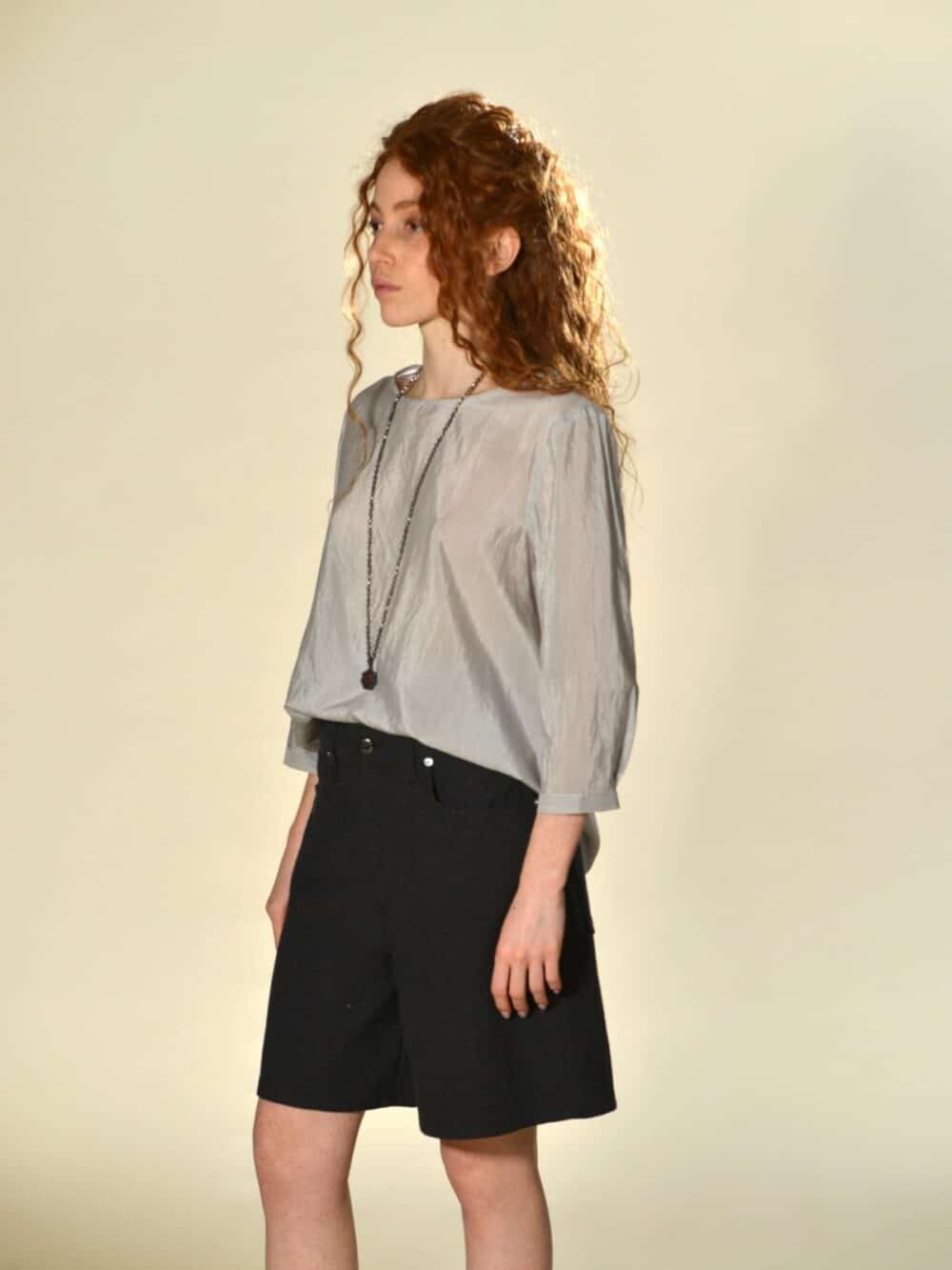 shorts bermuda cotone nero shaft jeans 1