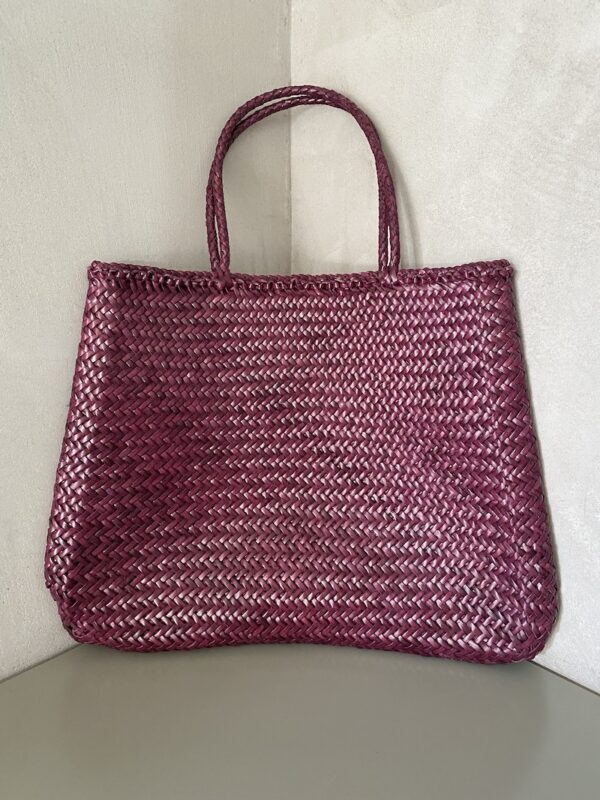 Borsa spalla pelle intrecciata sophie large amaranto dragon