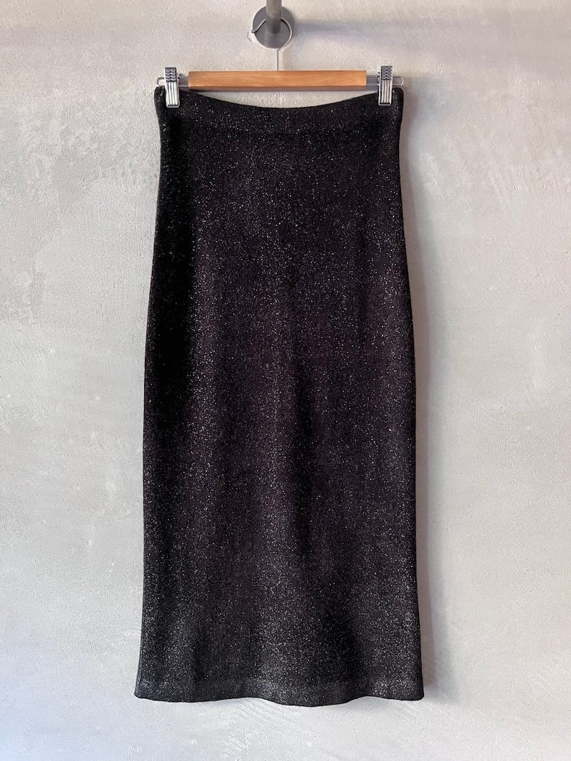 gonna longuette lana cashmere lurex marrone avant toi