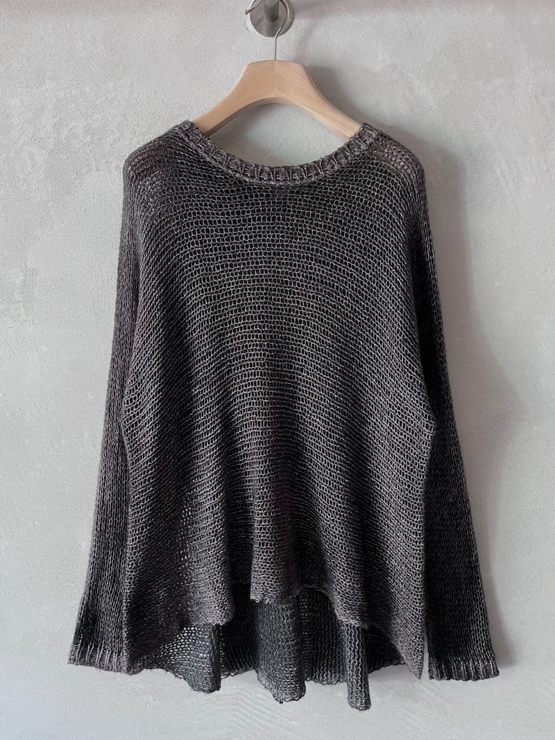 maglia leggera cashmere seta nero grigio avant toi