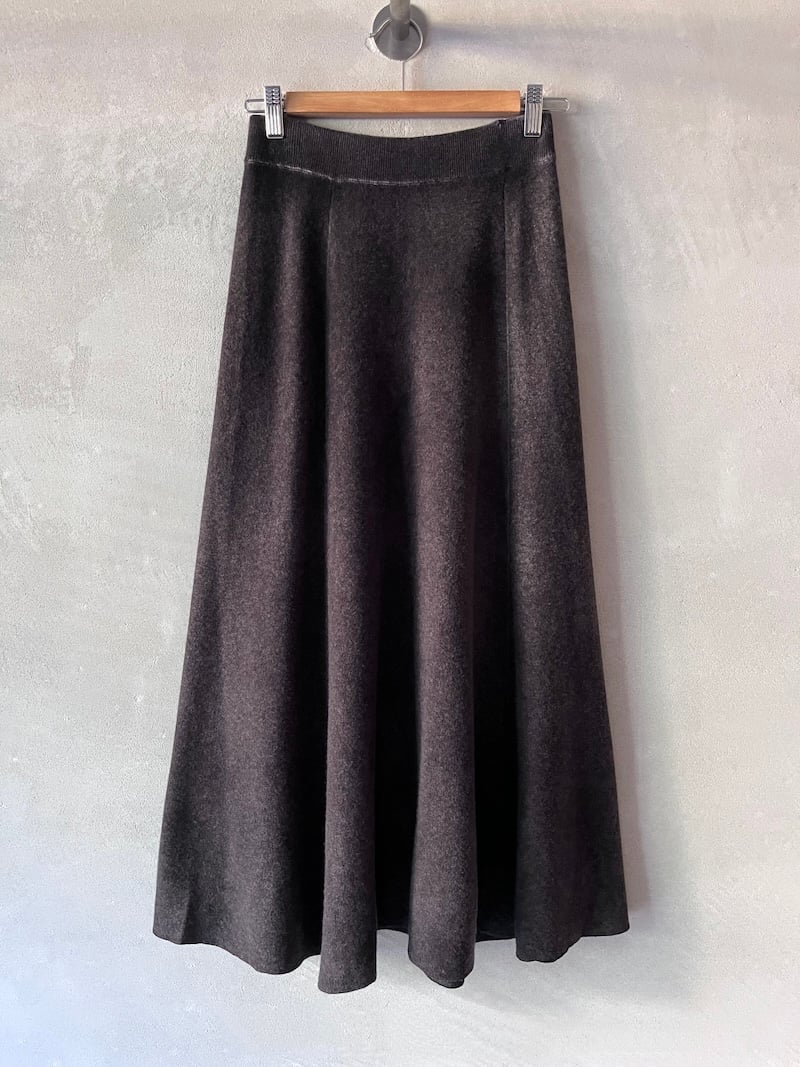 na longuette svasata lana cashmere marrone avant toi