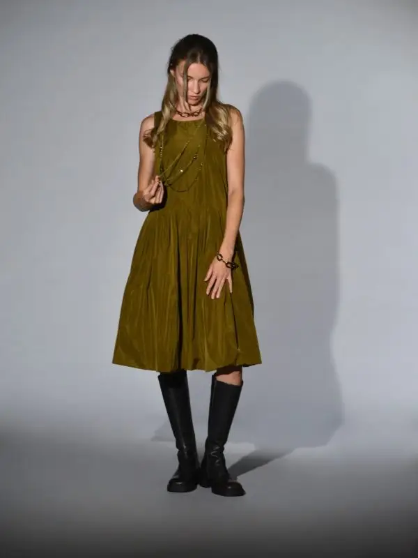 abito oversize smanicato senape susanne bommer