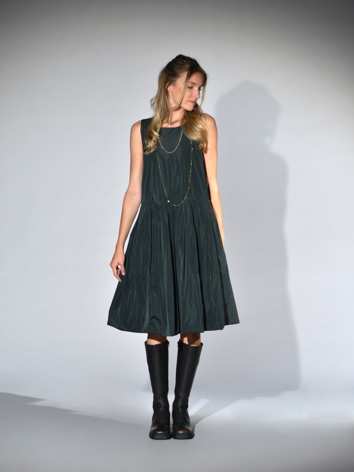 abito oversize smanicato verde bottiglia susanne bommer