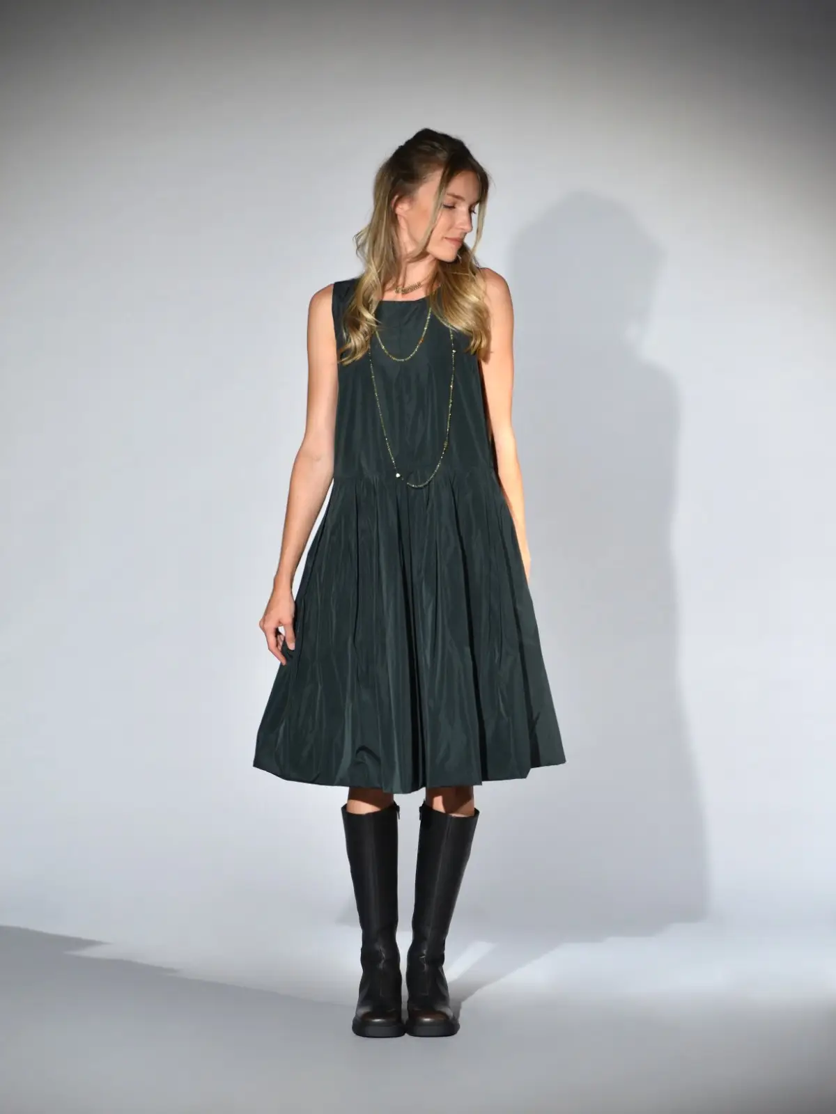 abito oversize smanicato verde bottiglia susanne bommer