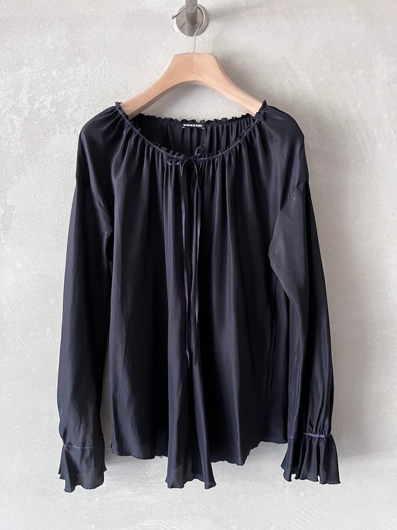 blusa camicia seta blue susanne bommer