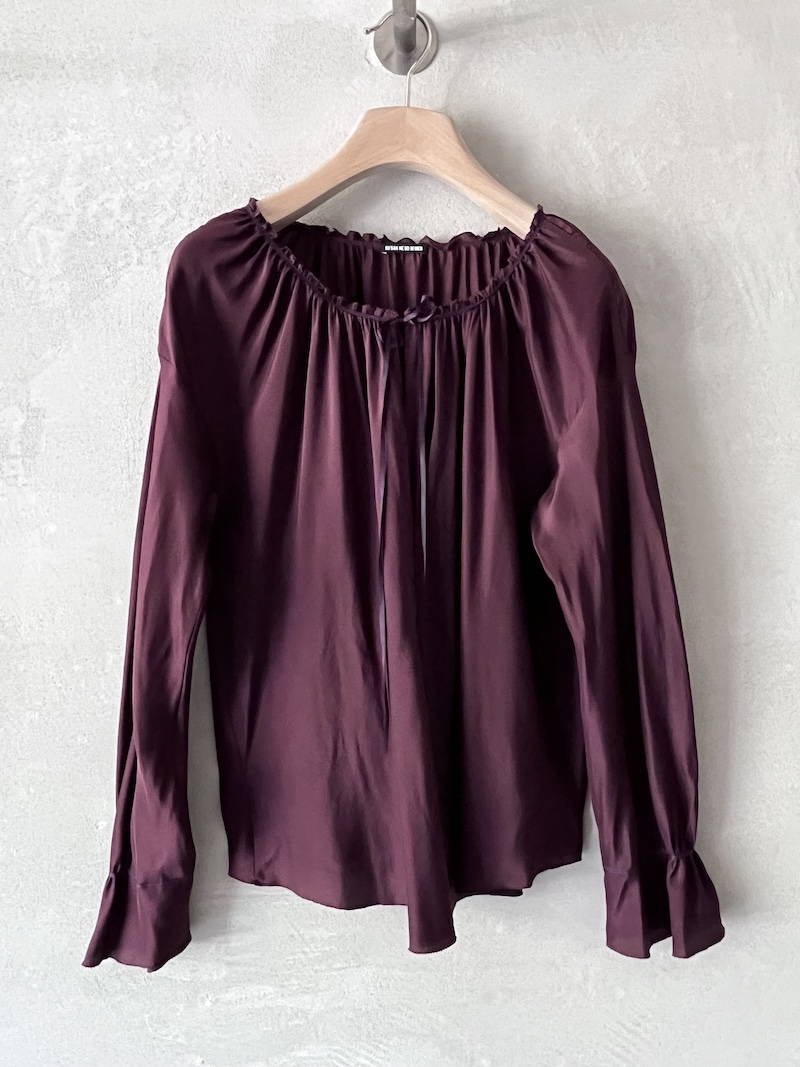 blusa camicia seta bordeaux susanne bommer