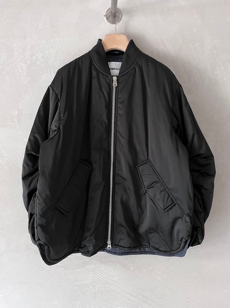 bomber oversize imbottito tecnico nero lempelius