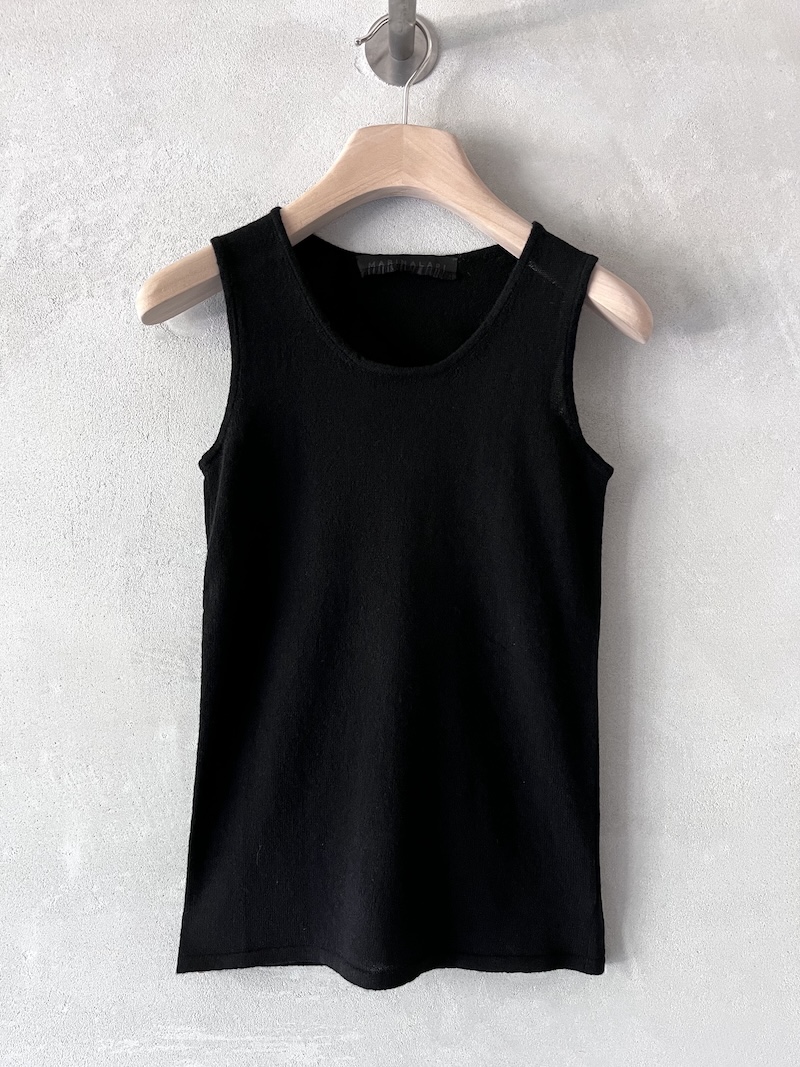 canotta aderente cashmere light nero marina lari