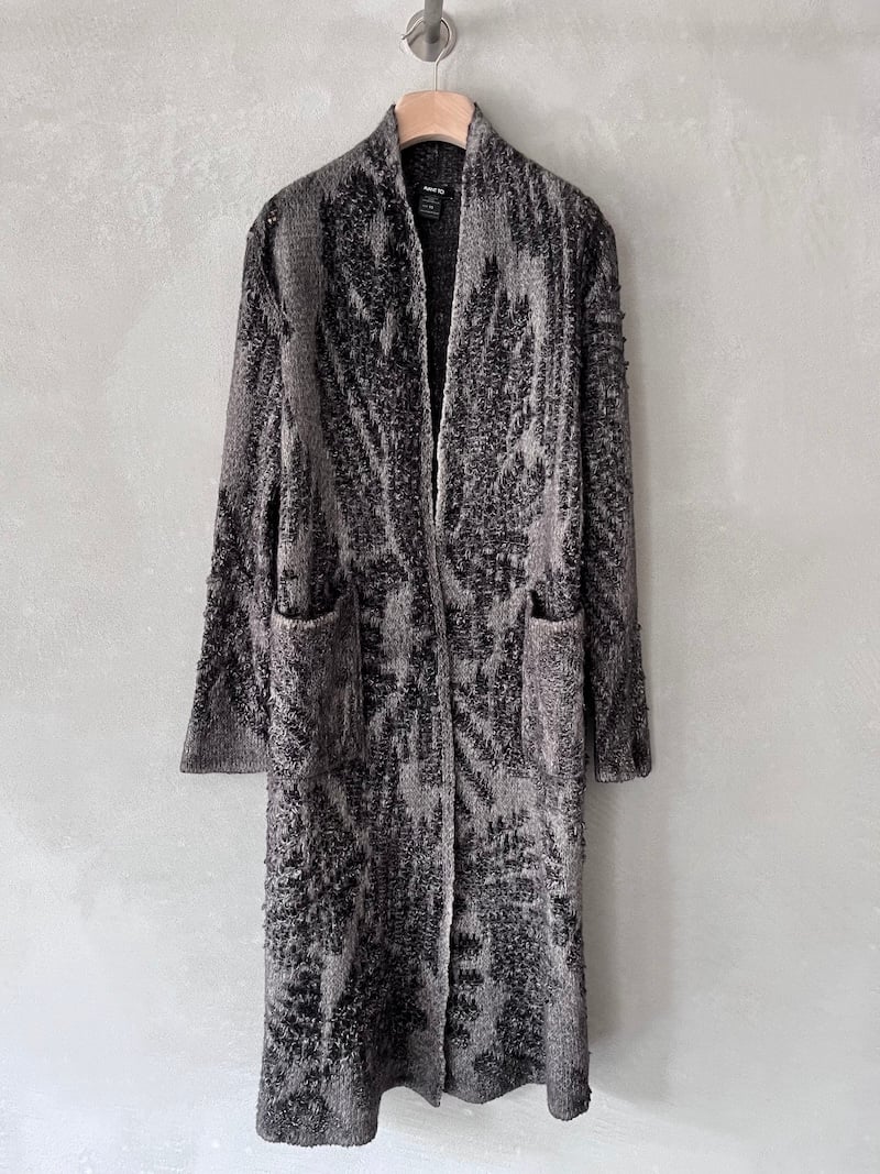 cardigan lungo traforato cashmere marrone avant toi