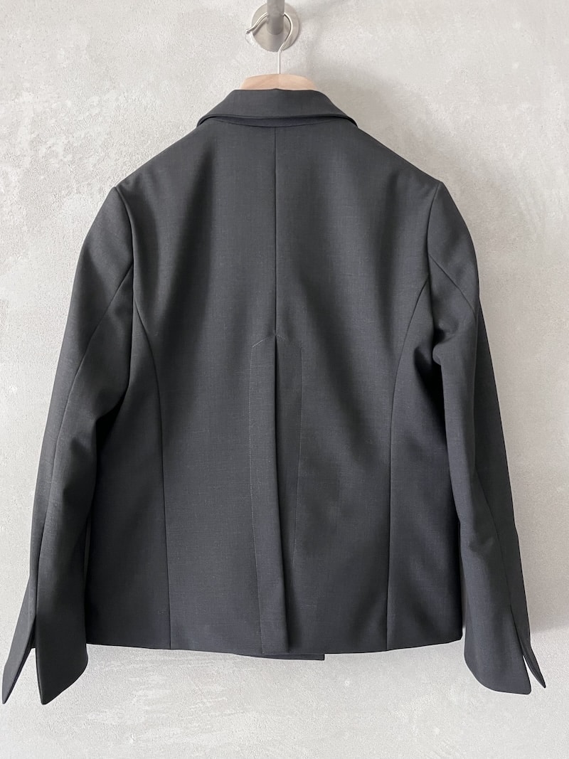 giacca doppiopetto lana grisaglia antracite marina lari