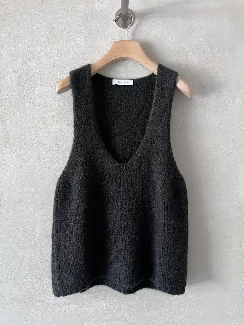 gilet cashmere seta scollato grigio that's alyki