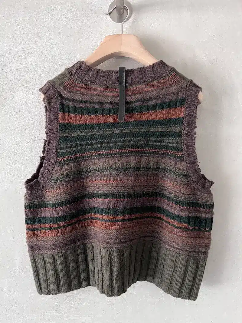 gilet lana merino multicolor serie numerica