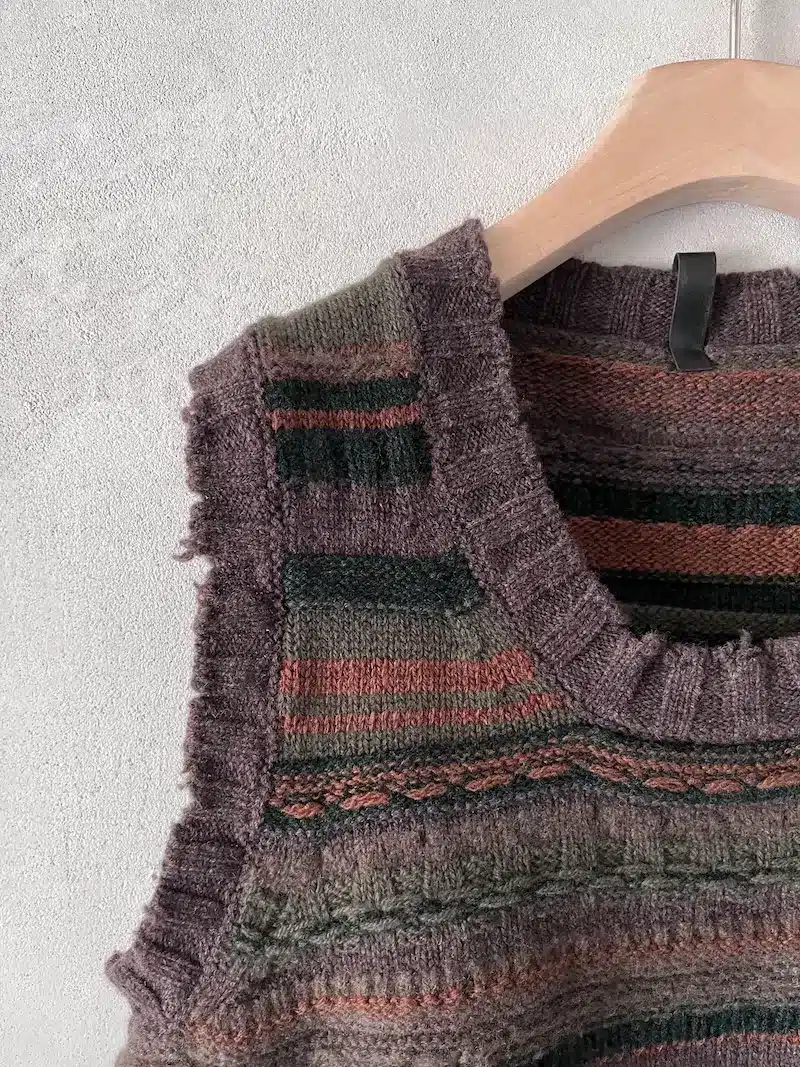 gilet lana merino multicolor serie numerica