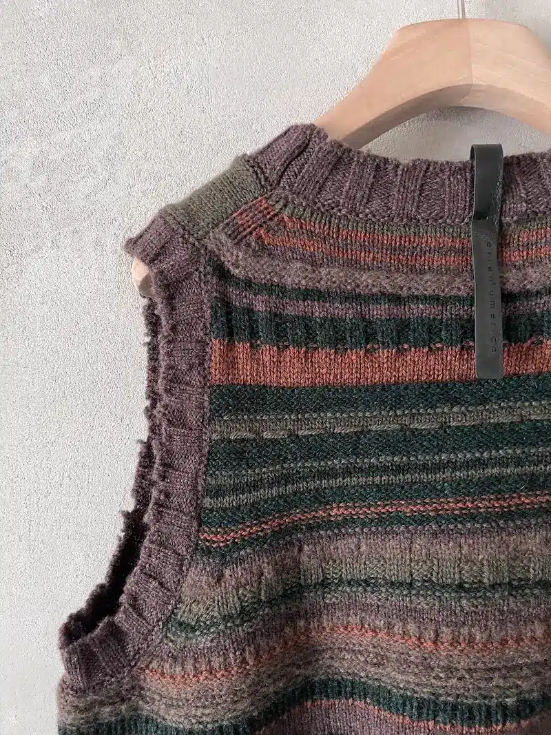 gilet lana merino multicolor serie numerica
