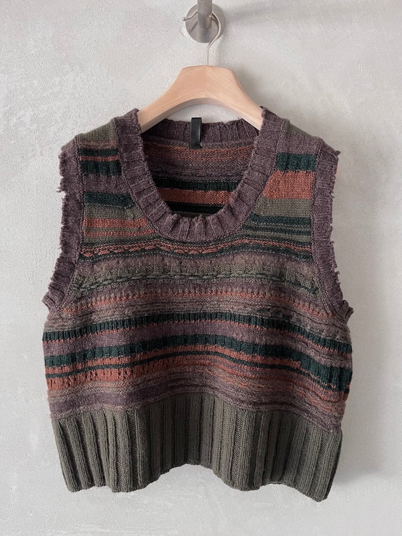gilet lana merino multicolor serie numerica