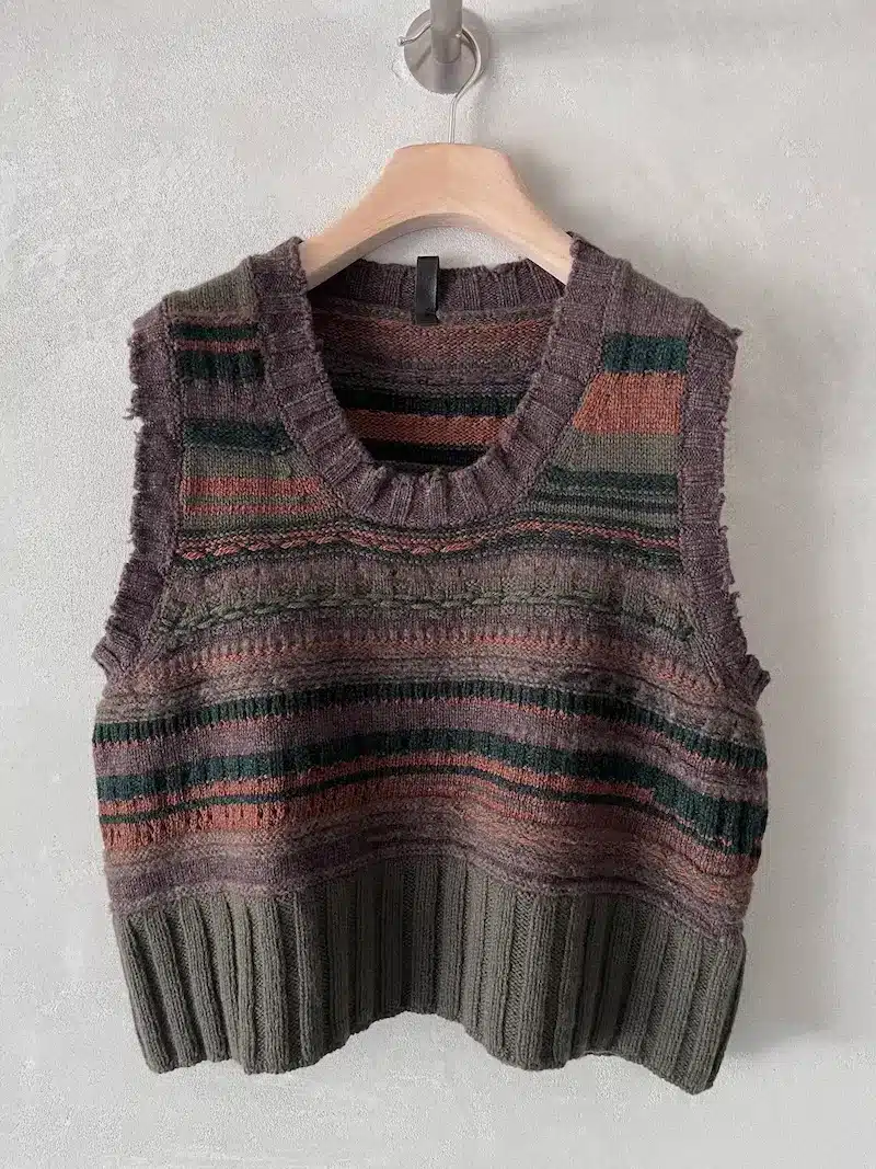 gilet lana merino multicolor serie numerica gilet lana merino multicolor serie numerica