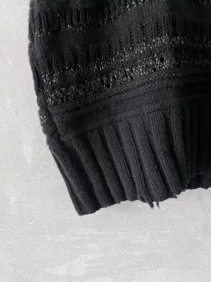 gilet lana merino nero serie numerica