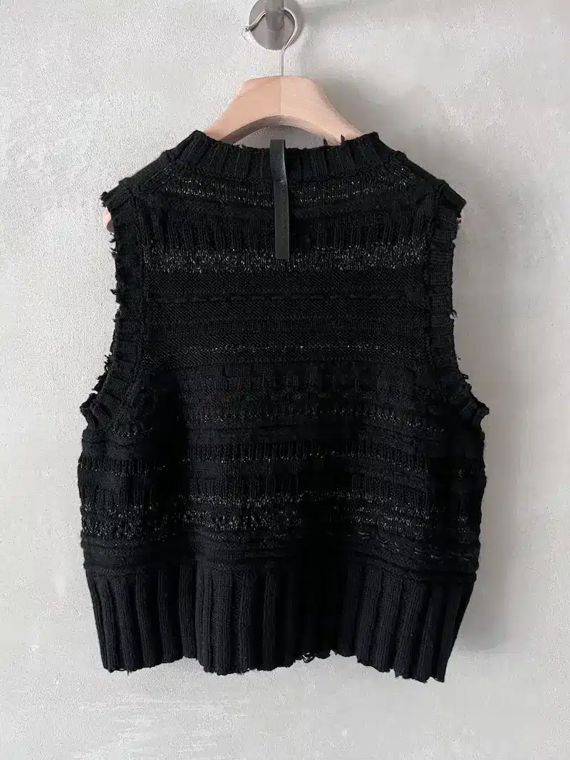 gilet lana merino nero serie numerica