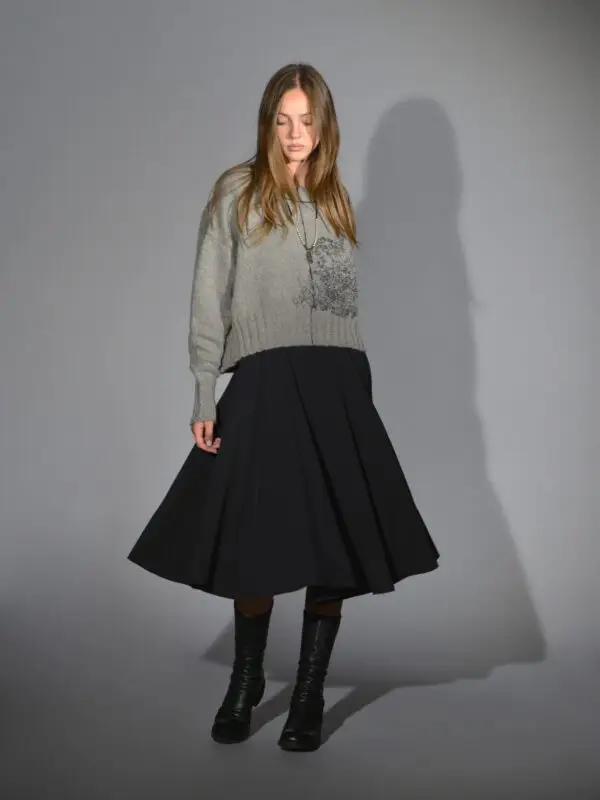 gonna midi ruota nero stefano mortari