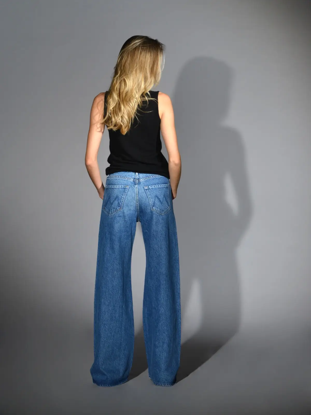 jeans gamba larga vita media the lemon twist sneak mother denim 2