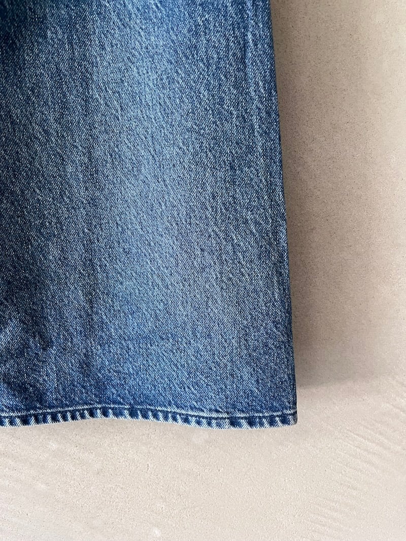 jeans gamba larga vita media the lemon twist sneak mother denim