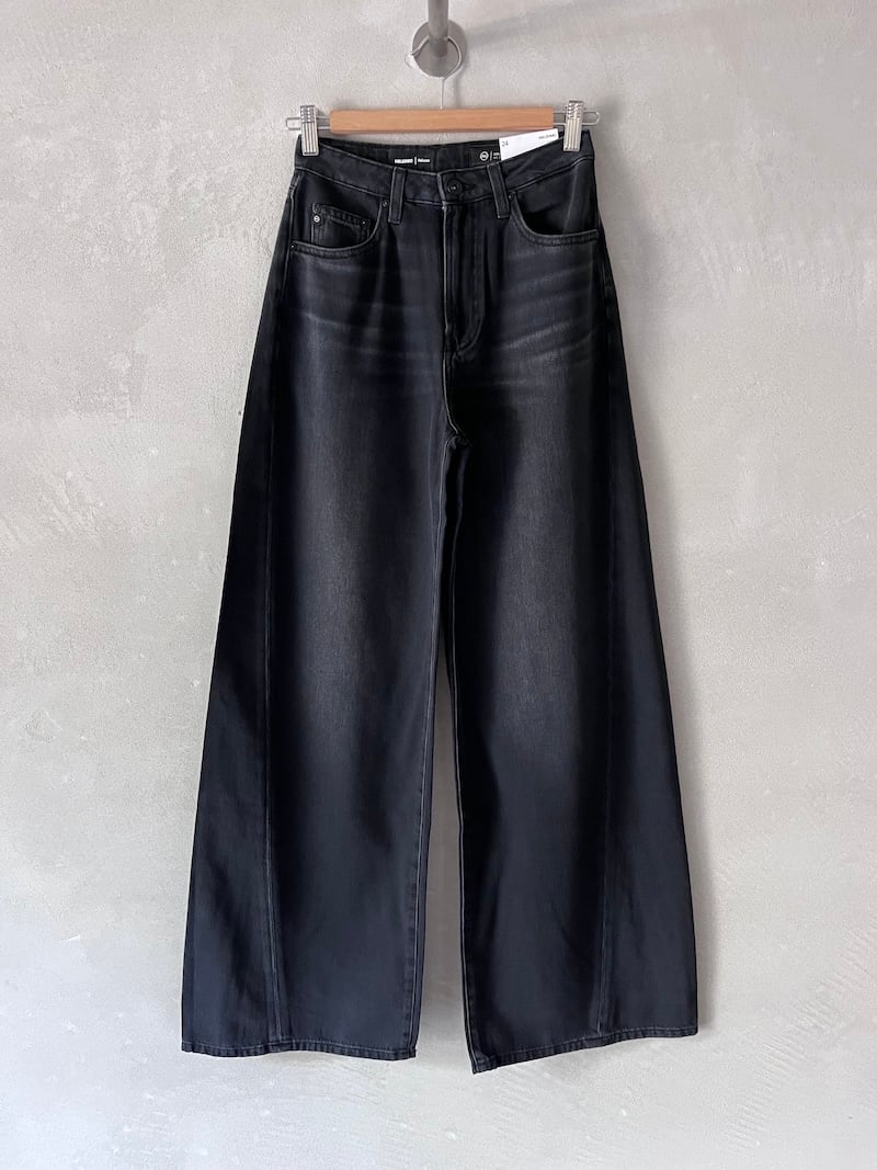 jeans palazzo gamba larga cotone lyocell nero AG modello Helsinki