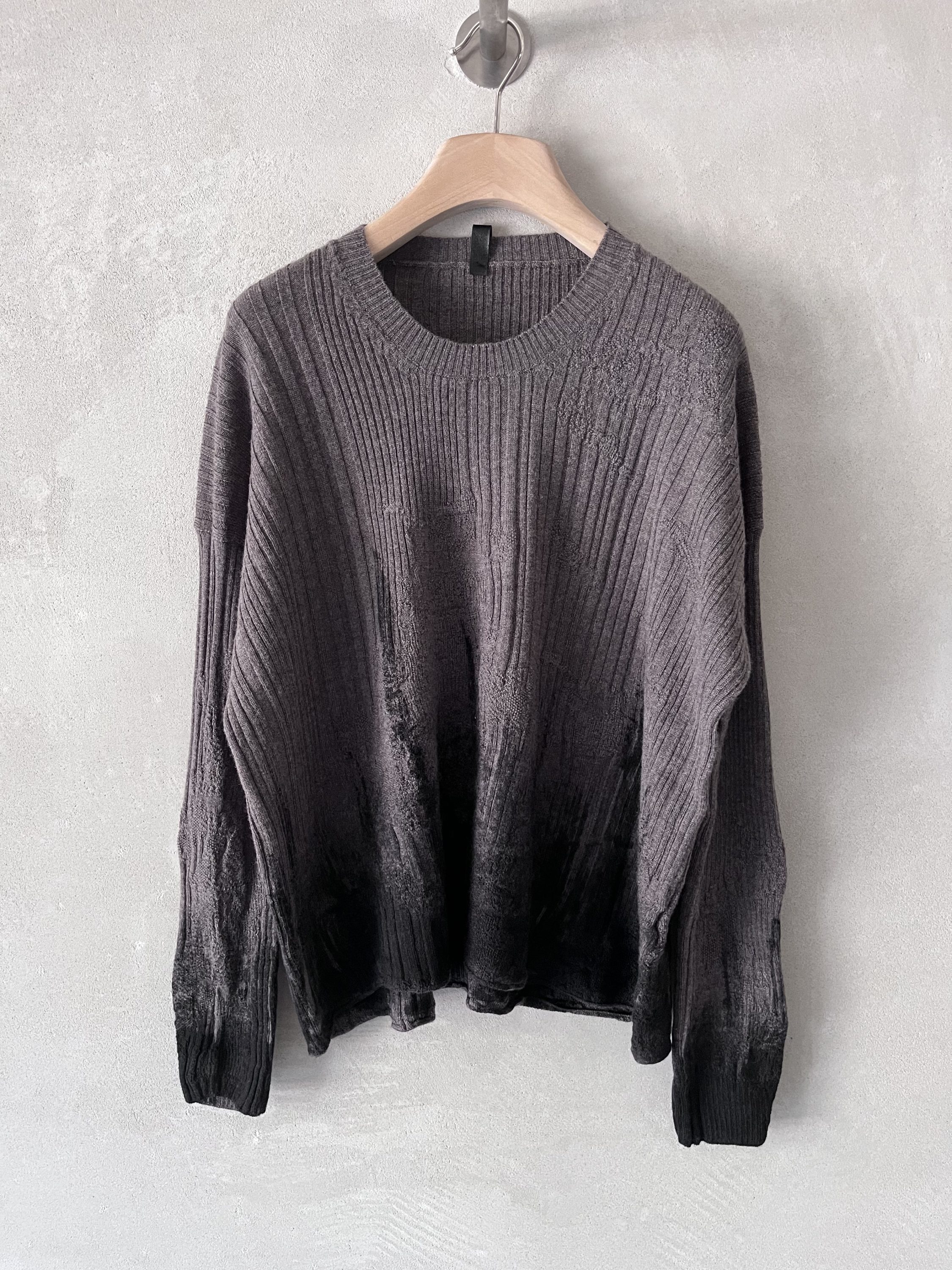 maglia boxi lana merino grigio nero serie numerica