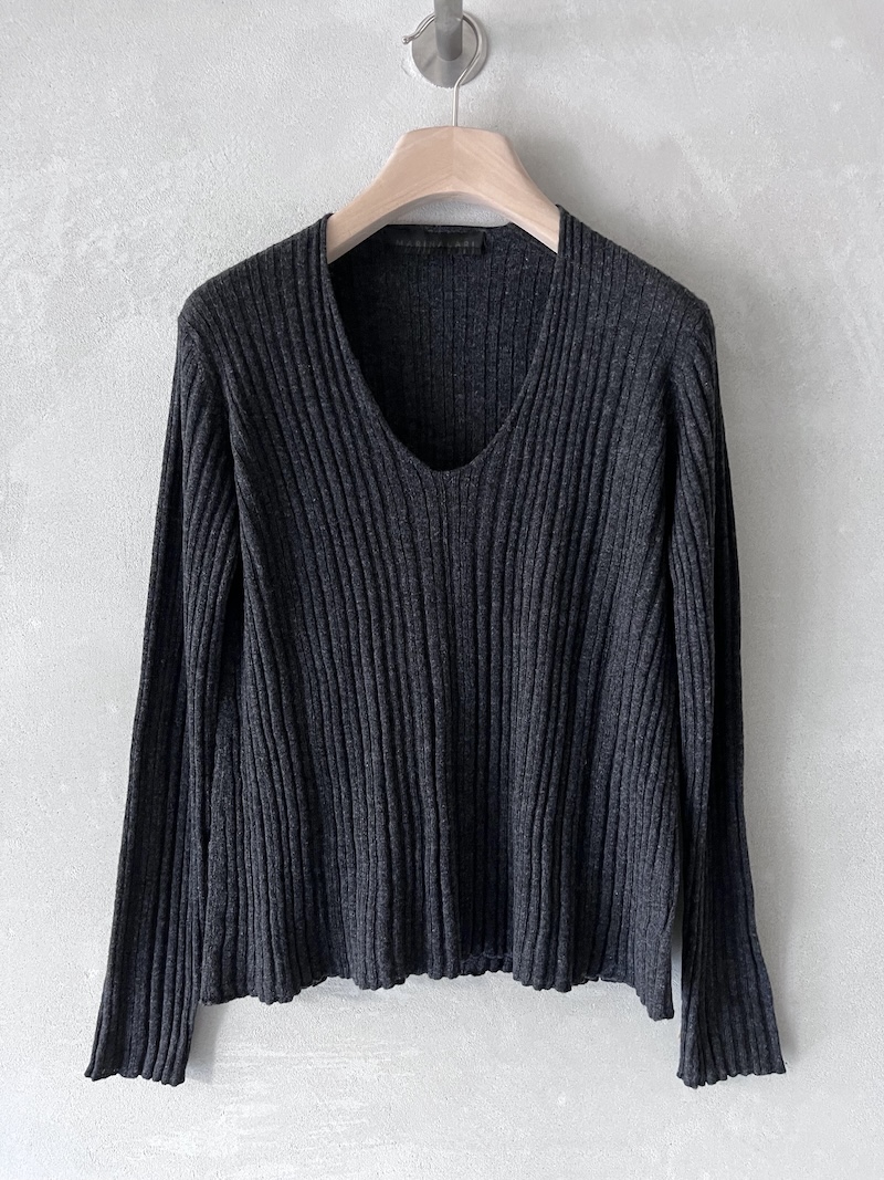 maglia cashmere super light grigio antracite melange marina lari