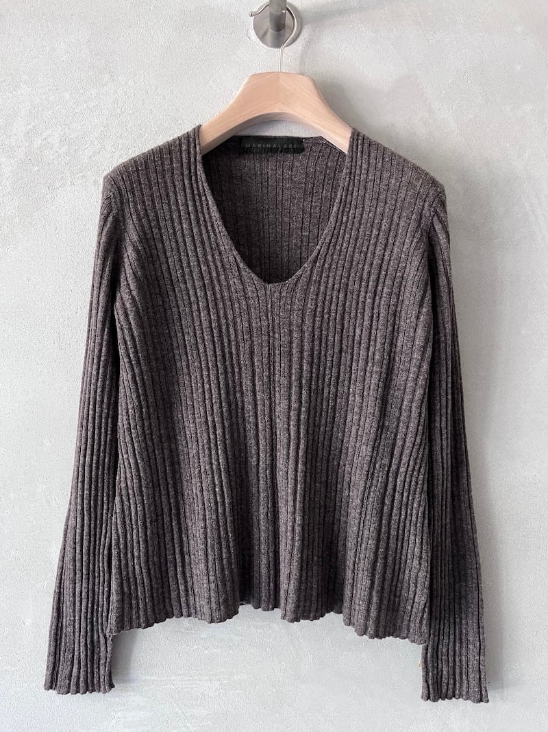 maglia cashmere super light tortora antracite melange marina lari