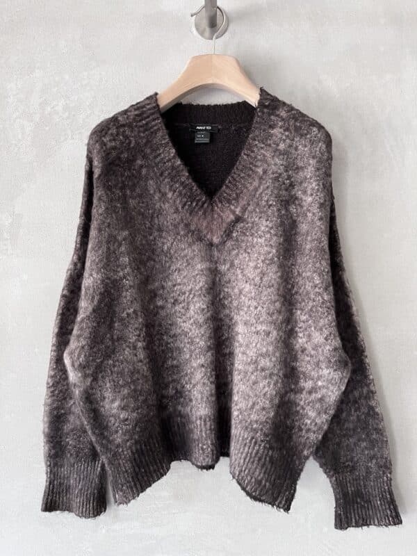 maglia oversize boxi cotone marrone avant toi