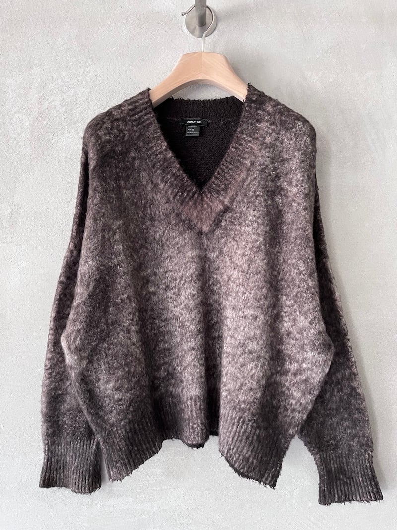 maglia oversize boxi cotone marrone avant toi