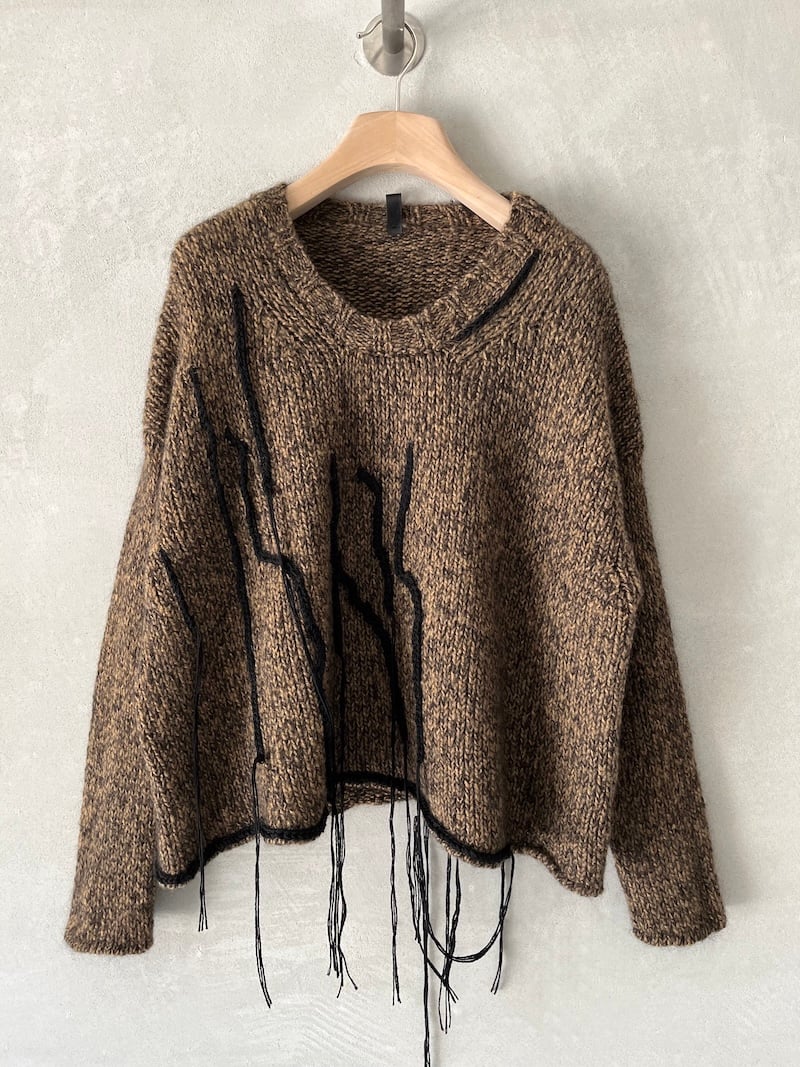 maglione over boxi melange seta cashmere serie numerica