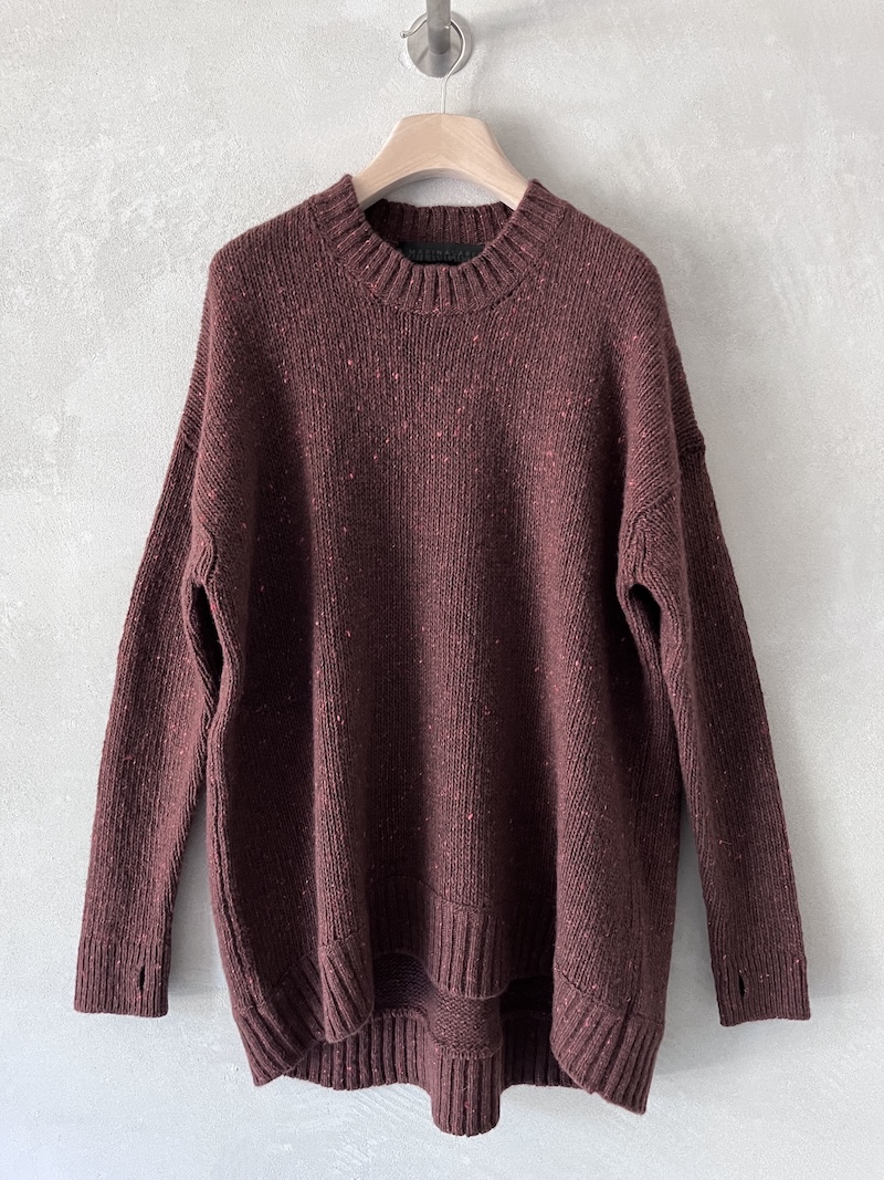 maglione oversize cashmere lana mattone marina lari