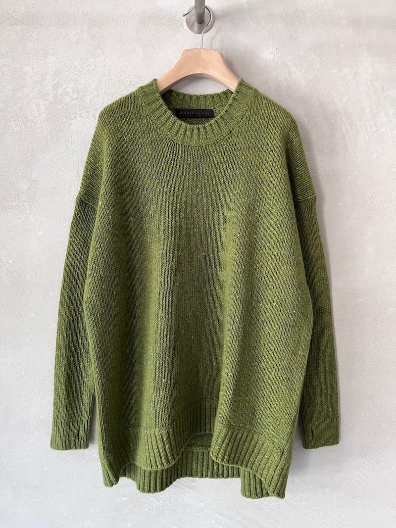maglione oversize cashmere lana verde kiwi marina lari