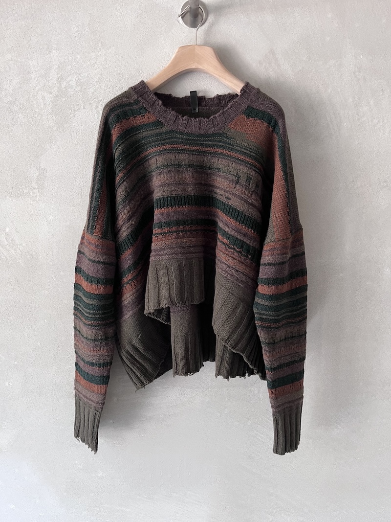 maglione oversize multicolor lana serie numerica